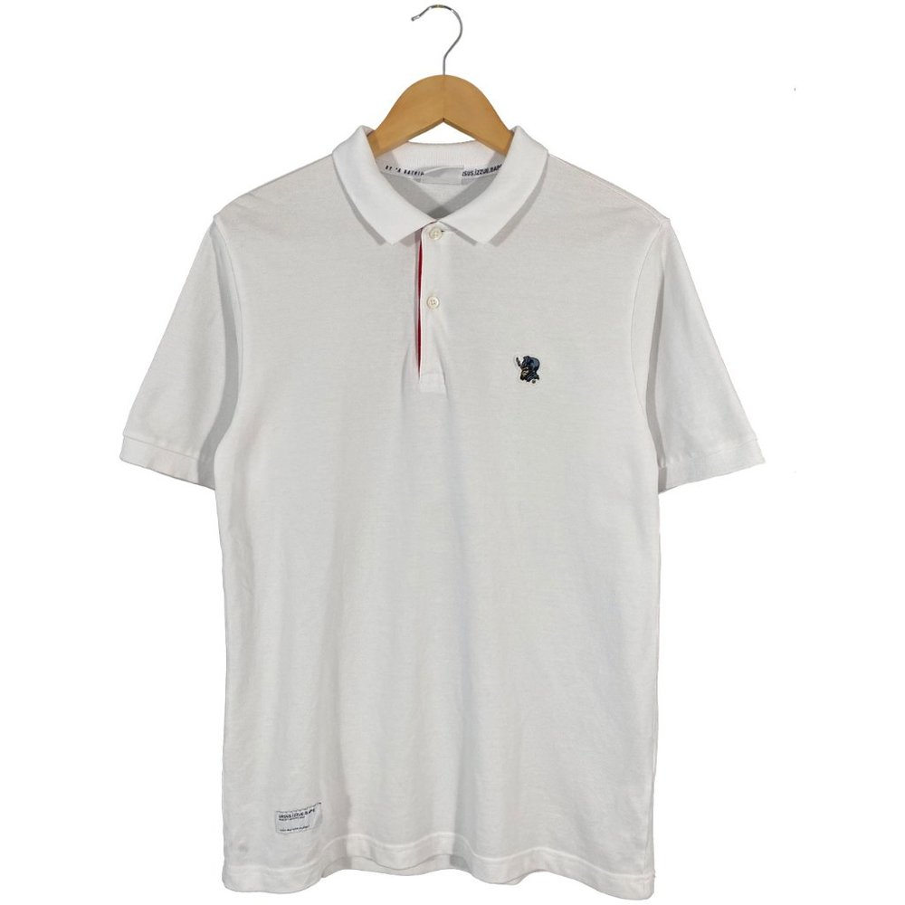 Ursus Izzue Bape head Basic Polo shirt white mens size JPN XL